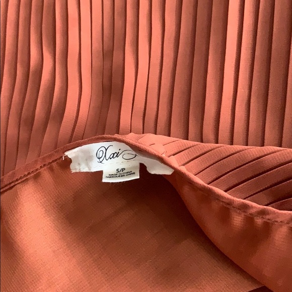 Pleated Burnt Orange Forever 21 Spaghetti Strap - Picture 3 of 3